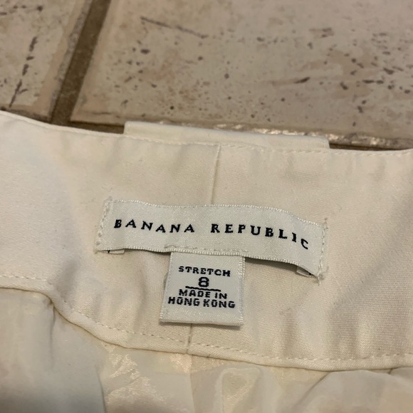 Banana Republic Wide Leg Linen Blend Pants Size 8 Stretch - Picture 2 of 10